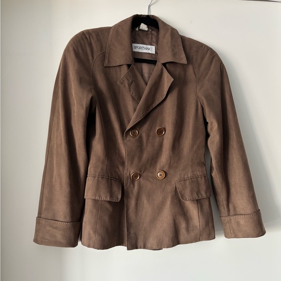 Jackets & Blazers - Sport max Brown Double-Breasted Blazer in size medium